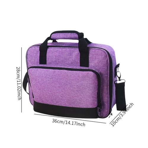Funda para proyector universal de poliéster, con múltiples bolsillos, asa y correa ajustable para hombro, tamaño grande (36 x 10 x 28 cm) miniatura 4