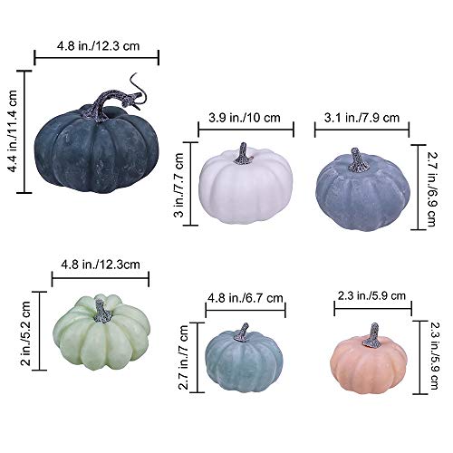 24-Pcs-Bulk-Assorted-Rustic-Harvest-Artificial-Pumpkins-Foam-Pumpkin-in-White-Orange-Green-Teal-for-Fall-Autumn-Halloween-Decoration-Thanksgiving-Party-Home-Kitchen-Decor-Baby-Shower-Wedding 24 Pcs Bulk Assorted Rustic Harvest Artificial Pumpkins Foam Pumpkin in White Orange Green Teal for Fall Autumn Halloween Decoration Thanksgiving Party Home Kitchen Decor Baby Shower Wedding