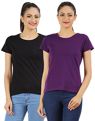 Image of Ap'pulse Women's Combo Regular Fit T Shirt (Pack Of 2)