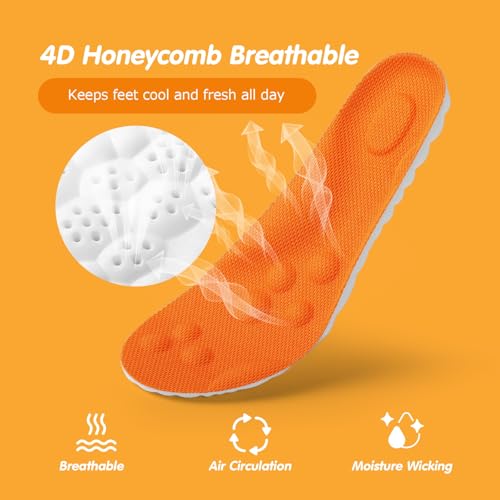 Image of 4D Cloud-Soft Comfort Insoles for Kids and Youth - Trim-to-Fit Insoles with Arch Support and Shock Absorption - Breathable Memory Foam Kids Shoe Inserts Designed for Growing Feet (US Youth 1.5Y -2.5Y)