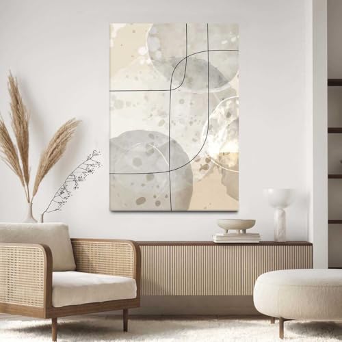 Quadro Para Sala Minimalista Bege 60x40 Decoração Cor Produto Qua...