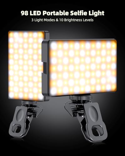 LED Desk Lamp, Ring Light for Laptop Desk Clip On, Reading Light with Clamp, Silicone Flexible Arm Book Light, Video Conference Lighting with Stand for Phone/Zoom Meeting/Video Call/Record (Dark Grey) - image 6
