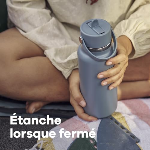 Hydro Flask – Wide Flex Straw Cap 946 ml (32 oz) Bouteille – Acier inoxydable, paille étanche, compatible lave-vaisselle – Isolation 24 h froid – Large ouverture, compatible glaçons – Birch - 6