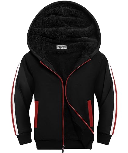 Image of SWISSWELL Boys Fleece Hoodie Kids Hooded Jacket Zip Up Warm Winter Coat