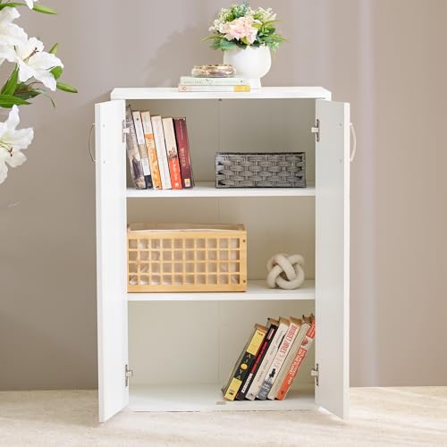 Image of Home Centre Helios Alton Mustang 2-Door Multipurpose Cabinet | Engineered Wood Premium Multipurpose Cabinet | White Colour| 1 Year Warranty