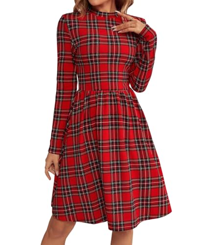 ワンピース louren stand collar check dress louren / stand collar check dress M