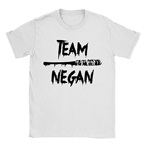 Team Negan Mens T-Shirt Medium White Walking Dead The Saviors Gift Funny Top Lucille
