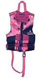 Hyperlite Child Life Vest, Pink/Blue/Purple, USCG Approved Level 70 Buoyancy Device 33-55 lbs