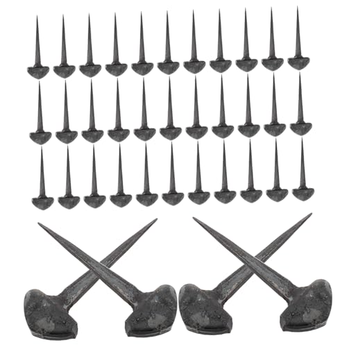 BESTonZON Horse Tack Hoof Nails 50pcs Horseshoe Fixing Nails Long Lasting Easy to Use for Equestrian Activities