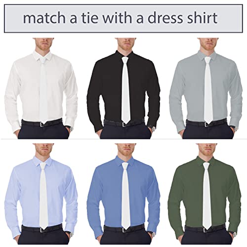 Image of Men's Oxford Matt Neckties Solid Color for Adults Tuxedo Classic Design, by Bow Tie Hosue