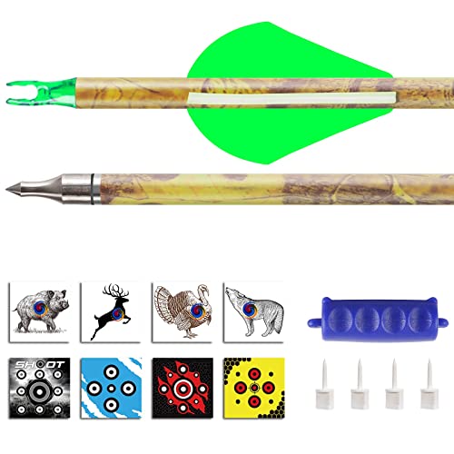 Aimdor Carbon Arrow 12 Pcs 30 Inch Practice Hunting Arrows With Removable Tips For Compound Recurve Bow Kids Bow Longbow With Paper Target Arrow Puller And Target Nails #TOP1