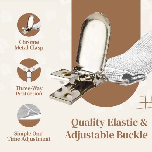 FeelAtHome Bed Sheet Holder Straps Criss-Cross, Sheets Stays Suspenders Keeping Fitted Or Flat Bedsheet in Place - Image 3
