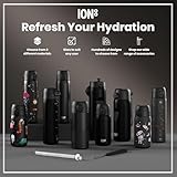 Ion8 1 Litre Water Bottle, Leak Proof, Flip Lid, Carry Handle, Rapid Hydration, Dishwasher Safe, BPA Free, Contoured Grip, Ideal for Travel, Gym & Activity, Carbon Neutral Recyclon, 32 oz, Black - Image 7