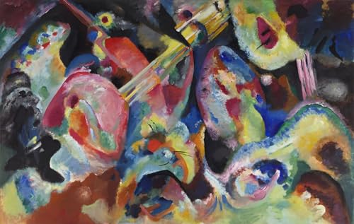 XcBAIHOUD De Célèbres Tableaux Landscape Picture Printing Prints Toile Inondation d'improvisation de Wassily Kandinsky Déco d'art Murale Pour Décoration Murale 60x90cm