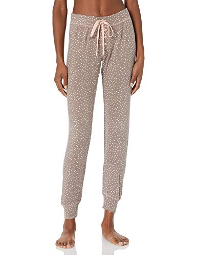 PJ Salvage Women's Loungewear Dollie Dot Jammie Pant, Cocoa, M