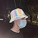LZLRUN Rainbow Reflective Fisherman's Hat Caps Men Fluorescent Hat Casual Night Halloween Cap
