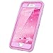Dexnor iPhone 7 Case, iPhone 6S Case, Glitter 3D Bling Sparkle Flowing Liquid Case Transparent 3 in 1 Shockproof TPU Silicone Core + PC Frame Case Cover for iPhone 7/6s/6 - Pink