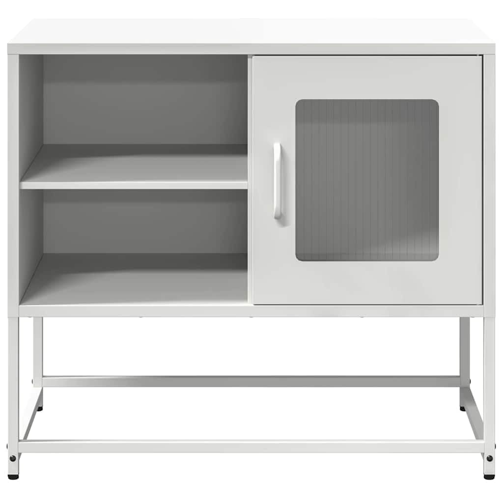 SYDE Mobile TV in acciaio bianco, 68 x 39 x 60,5 cm