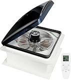 OUTPRIZE Upgraded Remote Control RV Roof Vent Fan, 12V DC 14' Quiet RV Roof Fan with Rain Sensor, 10-Speed, Reversible