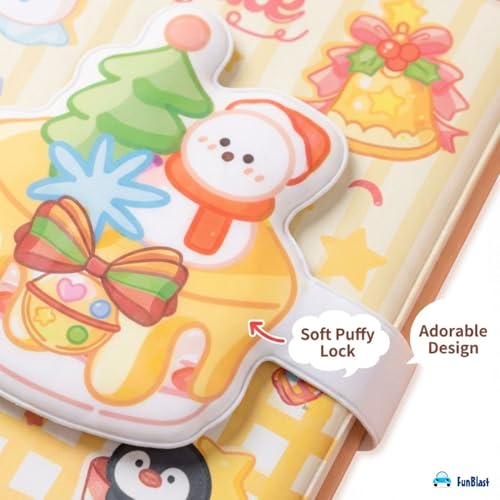 Image of FunBlast Diary for Girls - Christmas Kawaii Diary with Puffy Buckle Lock, Journal Diaries for Girls, Notepad for Students Stationary Items, Birthday Gifts (112 Sheets) (Cake)