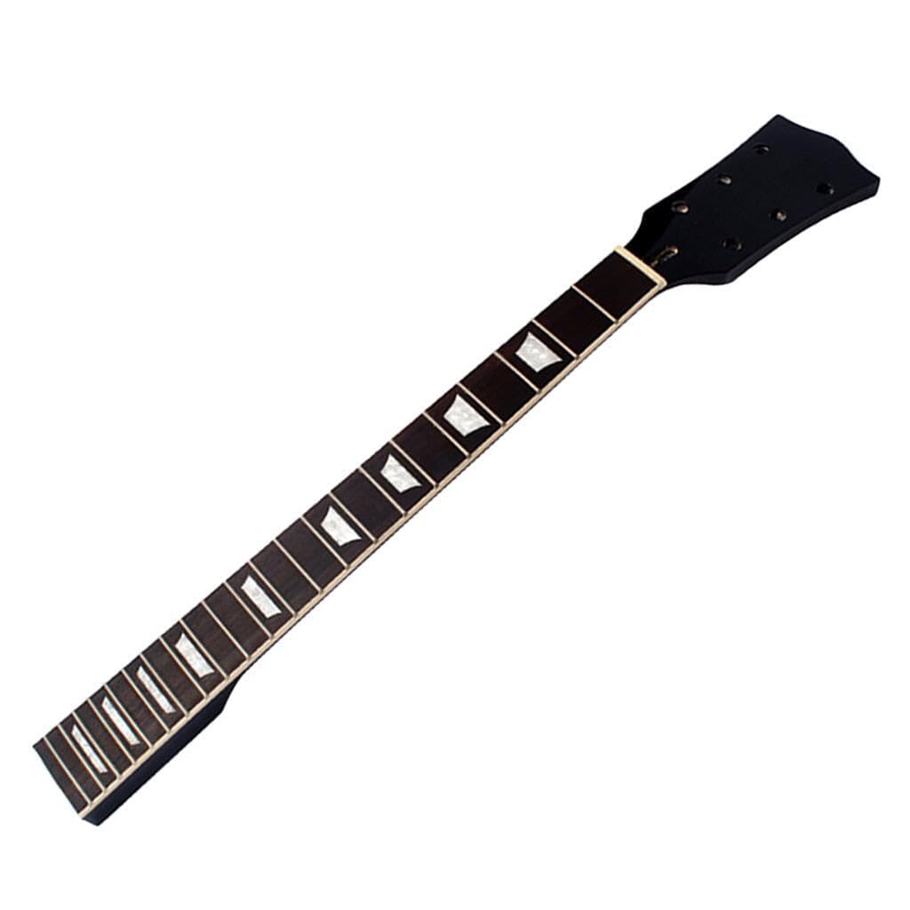 Manico per chitarra elettrica Accessori versatili per la sostituzione della chitarra in palissandro Due tipi attraenti di accessori di sostituzione a mosaico in palissandro come la tastiera.