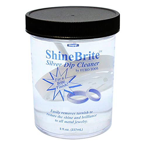 ShineBrite Silver Dip Cleaner 8 Oz con paño de pulido miniatura 6