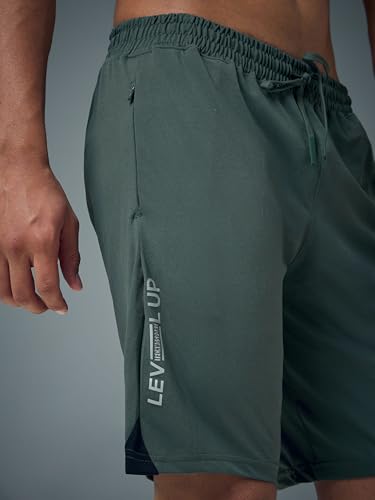 Image of TECHNOSPORT Mens Regular Fit Solid Shorts for Gym, Workout & Sports with Anti Microbial, Techno Dry