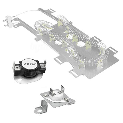 Ecumfy 8544771 Dryer Heating Element and 279973 Thermal Fuse & Thermostat Cut Off Kit Compatible with Whirlpool Maytag Dryers WP8544771 7154072 AP6013115