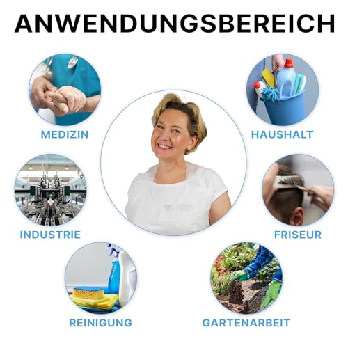 ARNOMED PE Einwegschürzen 50 Stk, Schürze Wasserdicht, Plastikschürzen 18µ dick, Geblockte Einmalschürzen Gr 75x125cm, Schürze Weiß Ölbeständig, Fleischer-/Metzger-Schürze, Medizinische Einwegschürze