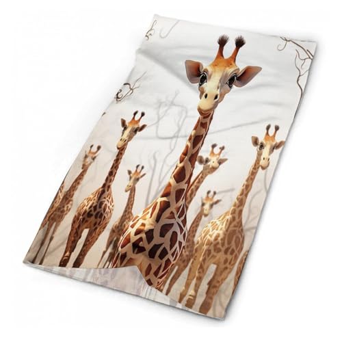 Bandeau, bandana, cache-cou, cache-cou, motif girafes amusantes, pour activités de plein air, randonnée, cyclisme, pêche, Girafes mignonnes et amusantes,...