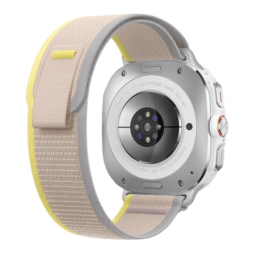 BUDAY Bracelet For Samsung Galaxy Watch Ultra Strap 47mm Accessories Sport Nylon wristband Trail loop correa Watchbands(Yellow Beige)