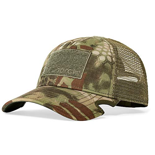 Notch Adjustable Kryptek Mandrake Operator Cap, Mens Tactical Baseball Hat, Patented Notches End the War Between Your Hat & Sunglasses, 2X3 Front Patch, Perfect for US Flag Patch Or Favorite Patch
