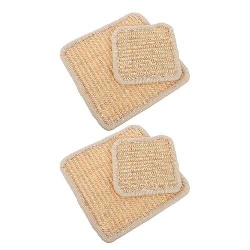 Amosfun 4 Piezas Manteles Individuales de Sisal con Diseño Rústico Protectores de Mesa Resistentes al Calor con Cuerda para Colgar Almohadillas Aislantes para Cocina y Decoración Festiva