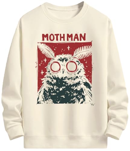 Cryptid Mothman Sweatshirt Retro Vintage Cryptid Mothman Sweatshirts Shirt Unisex Crewneck Sweatshirt