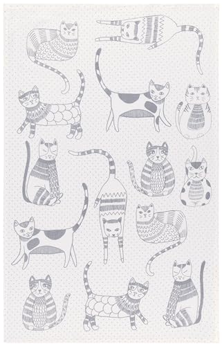 Image of Now Designs Floursack Dishtowel Set of 2 | London Gray Purr Party