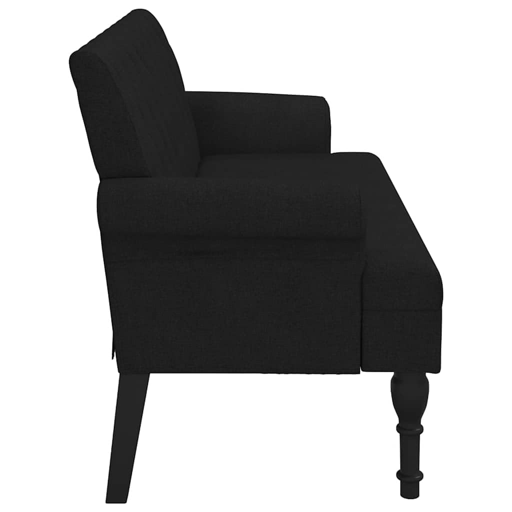 vidaXL Banc avec Dossier Noir 120x62x75,5 cm Tissu