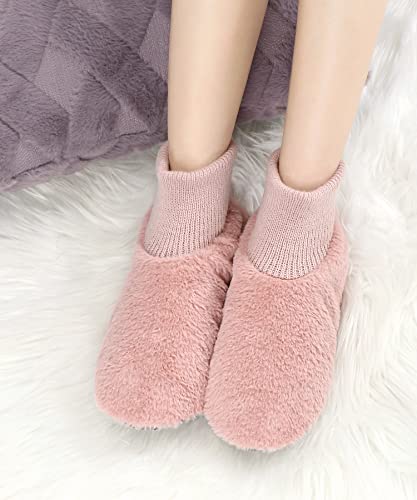 Image of DICUIRD Women's Non-Slip Gripper Slipper Socks Boot House Slippers