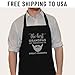 only best grandpas get promoted to great grandpa Apron Workwear - 1 Size fits all Black Apon Kitchen Decor