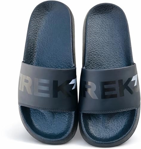 Image of Slide Flip Flops Slippers for Men & Women, Casual Slip-On, Lightweight Comfortable Open Toe Slippers for Daily, Anti-Slip Sole Bathroom Slippers,