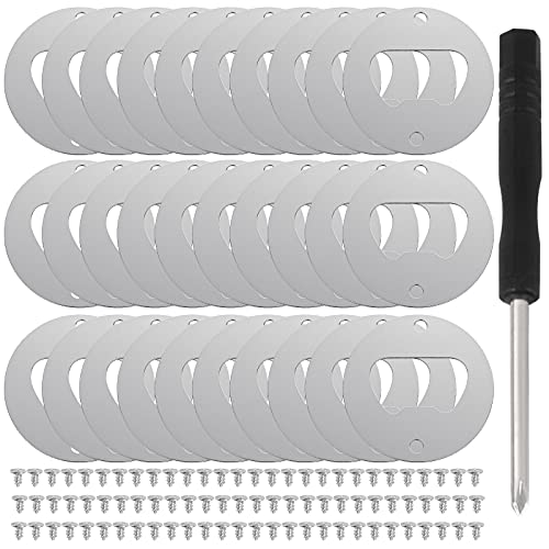 42 Sets Bottle Opener Inserts Kit, Stainless Steel Round DIY Bottle Opener, Beer Wrench Bottle Opener with Spanner/Screws, Bottle Opener Metal Insert Hardware Parts for Bottle Opener Resin Mold Set