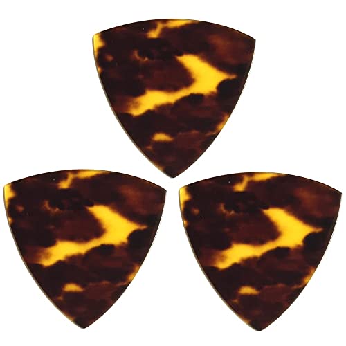 【3枚セット】本鼈甲 ピック おにぎり型 (三角/小) べっ甲ピック 0.8mm