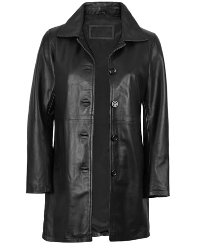 Decrum Leather Coat Women - Real Lambskin Car Coat Style 3/4 Length Womens Leather Coat2