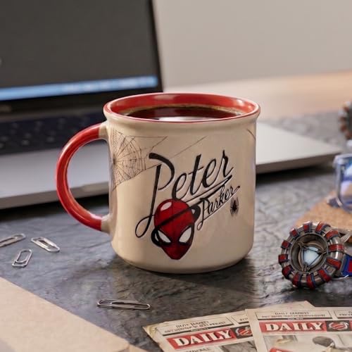 Image of Clay Craft - Official Compatible with Marvel Spider-Man Printed Mug | Fine Ceramic Coffee /Milk Mug, 400 ml | Cartoon Superhero Gift for Kids & Adults | Microwave & Dishwasher Safe