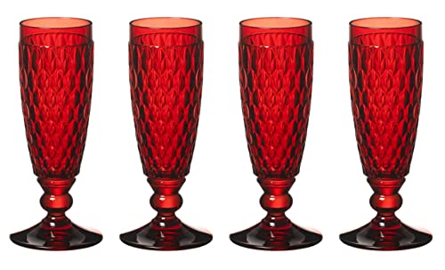 Villeroy & Boch Boston Coloured Set 4 Flute da spumante Red 11-7309-0070