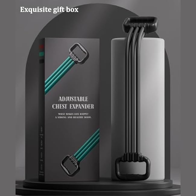 Chest Expander 6-Level Adjustable Fitness Puller Resistance Band Exercise Band Chest Muscle Arm Training Suitable for Male and Female Adults to Exercise Yoga and Home Fitness Equipment