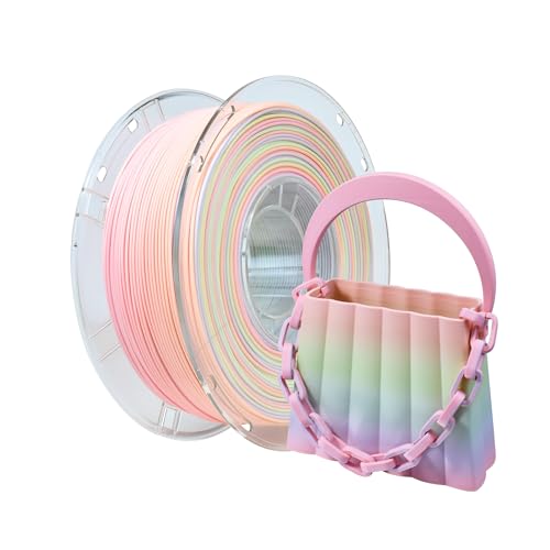 Image of iBOSS Matte Rainbow PLA Plus Filament 1.75mm, 1KG 3D Printer Filament Matte Color Changing PLA+ Multicolor Filament, Fast Color Change 3D Printing Filament Fit for Most FDM 3D Printer