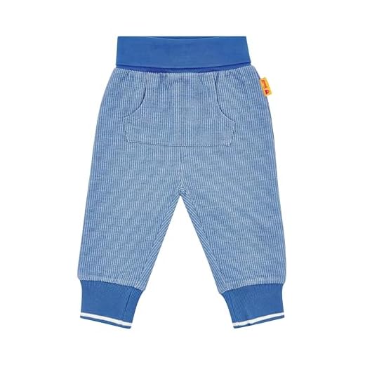 Steiff Jogginghose EU Größe 86 Blue Yonder, Sweatpants aus Baumwolle, Sport- und Freizeit Hose für Kinder, Bequeme und weiche Trainingshose, waschmaschinenfest
