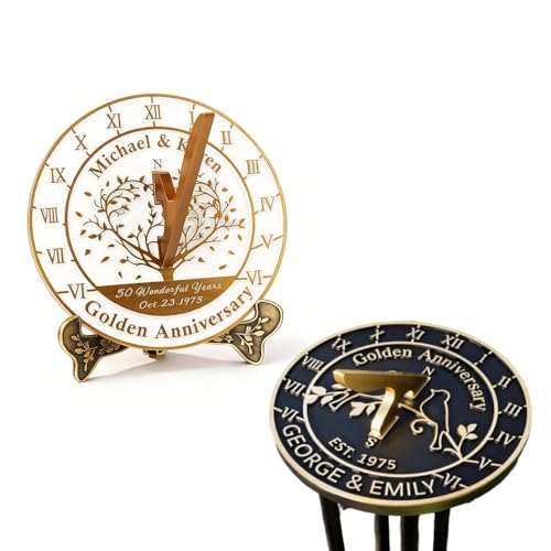 Reloj de sol personalizado para parejas y esposos como regalo de boda de plata de 60 años 2