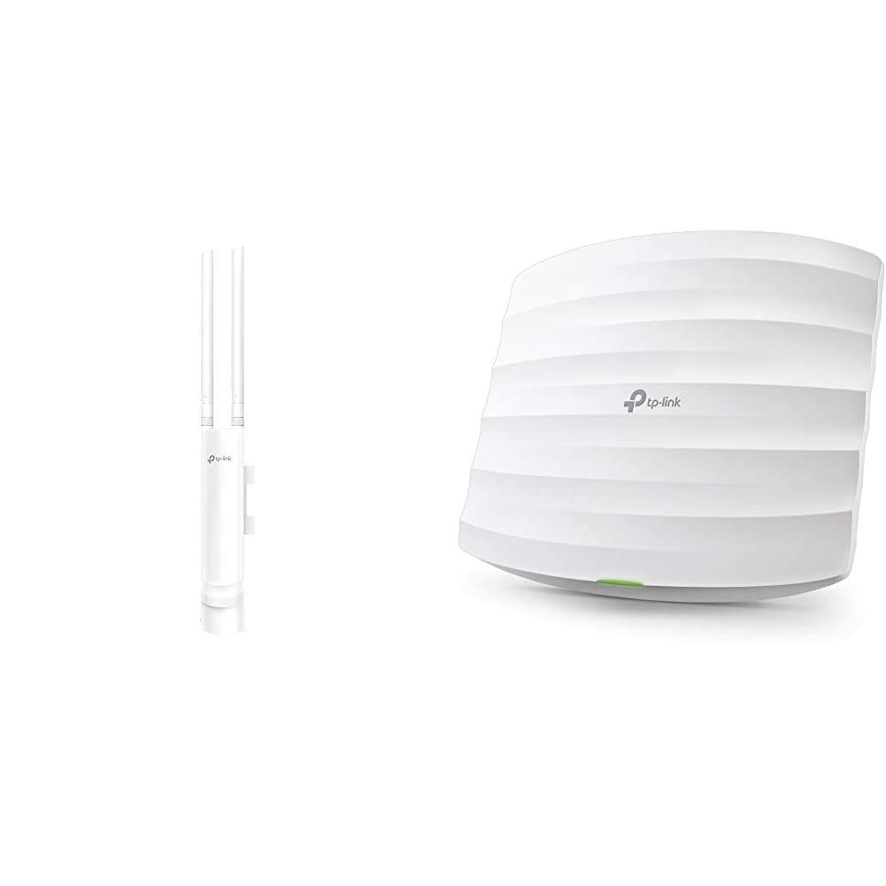 TP-Link EAP110 Outdoor N300 WLAN Access Point (300Mbit/s 2,4GHz mit 2*2-MIMO, unterstützt passives PoE, hohe Reichweit, IP65-Zertifizierung wetterfestes Gehäuse) weiß