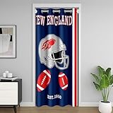 richhome Cortina de puerta de fútbol para ventana de puerta, 132 x 203 cm, aislamiento térmico, separadores temporales de habitación de fútbol americano, regalos de ciudad, cubierta de armario, rugby
